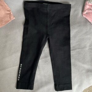 Black Burberry Children Leggings